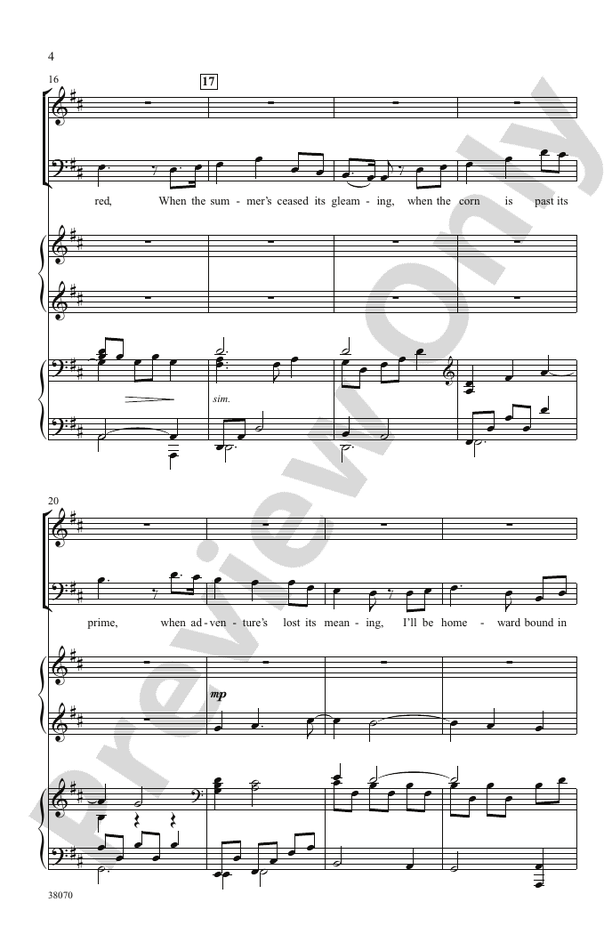 Homeward Bound – SATB divisi Choral Octavo (Digital Download)