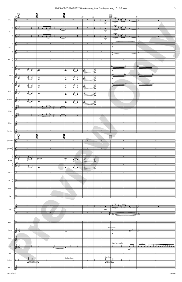 The Sacred Spheres - Concert Band Conductor Score & Parts (Digital Download)