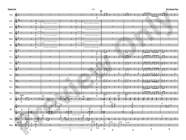 Big Swing Face (Grade 2) - Jazz Ensemble Conductor Score & Parts (Digital Download)