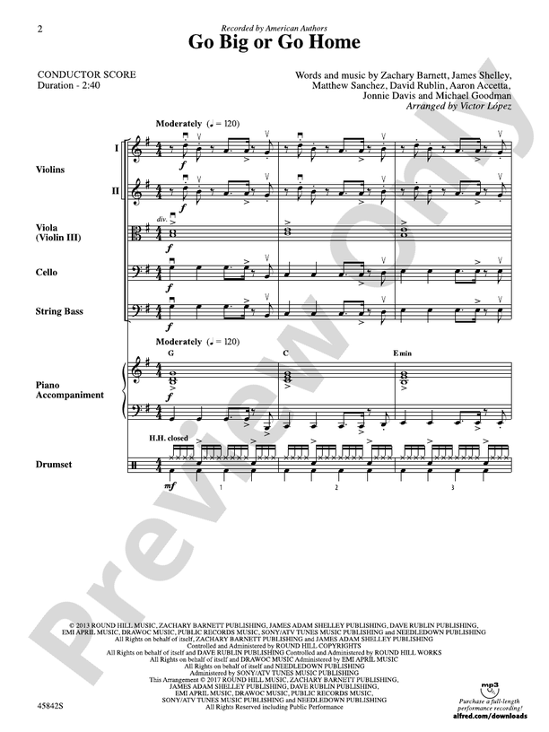 Go Big or Go Home - String Orchestra Conductor Score & Parts (Digital Download)
