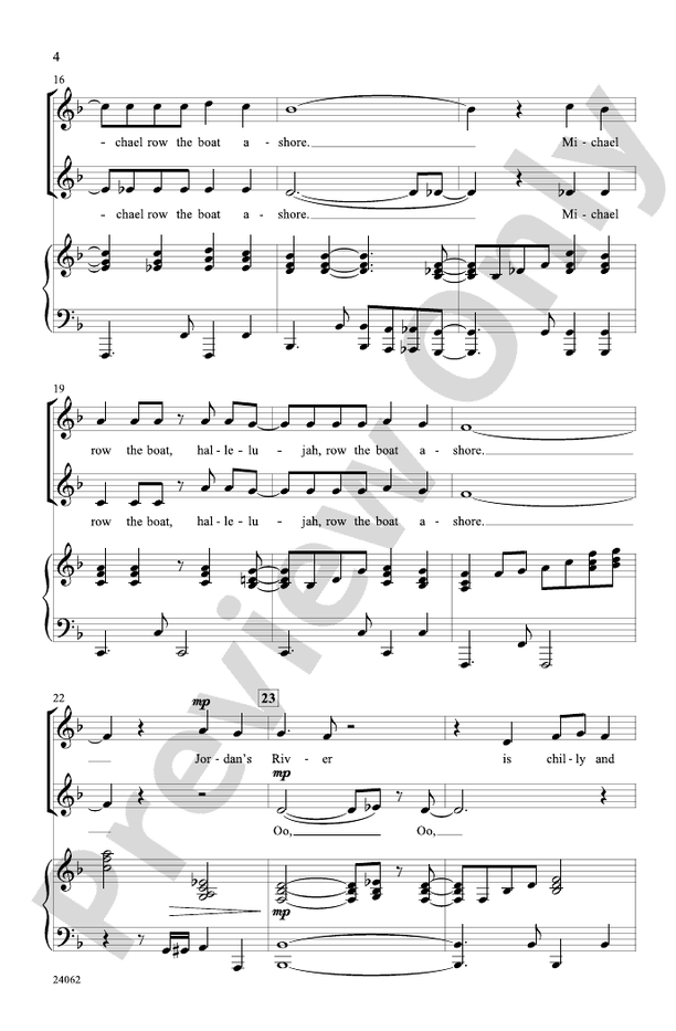 Michael Row That Gospel Boat! – 2-Part Choral Octavo (Digital Download)