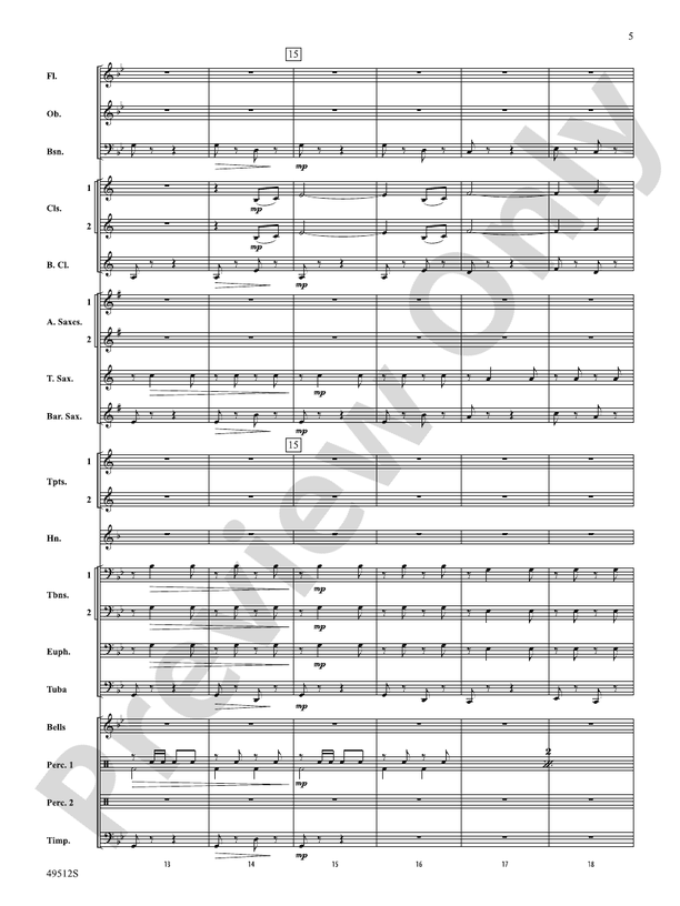 Mar Y Cielo - Concert Band Conductor Score & Parts (Digital Download)
