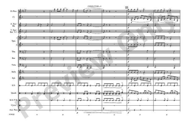 Shallow – Marching Band Conductor Score & Parts (Digital Download)