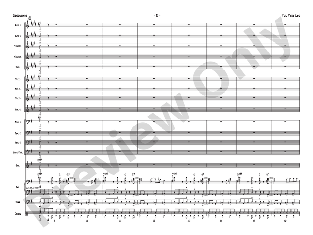 I'll Take Les - Jazz Ensemble Conductor Score & Parts (Digital Download)