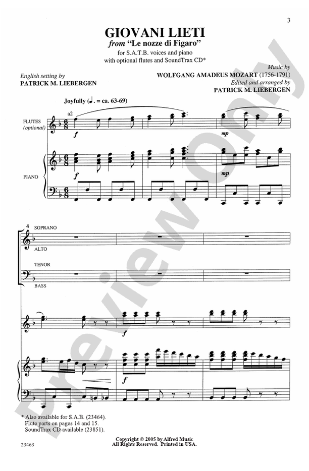 Giovani Lieti – SATB Choral Octavo (Digital Download)