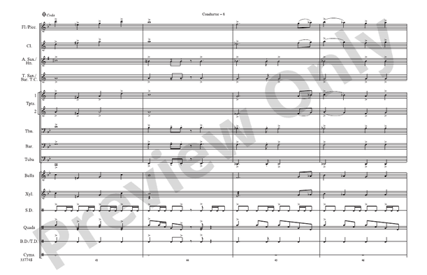 El Zorro – Marching Band Conductor Score & Parts (Digital Download)