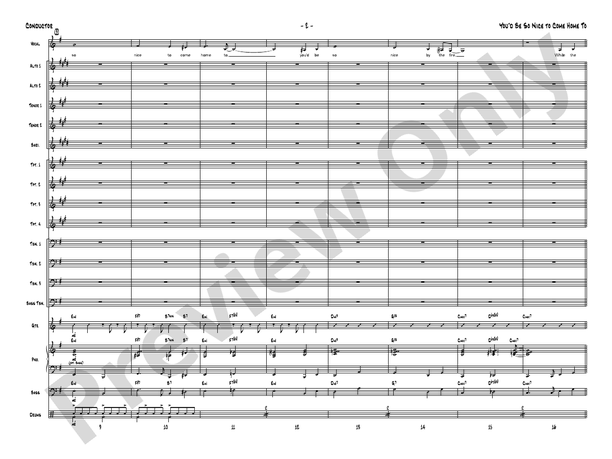 You'd Be So Nice to Come Home To – Jazz Ensemble Conductor Score & Parts (Digital Download)