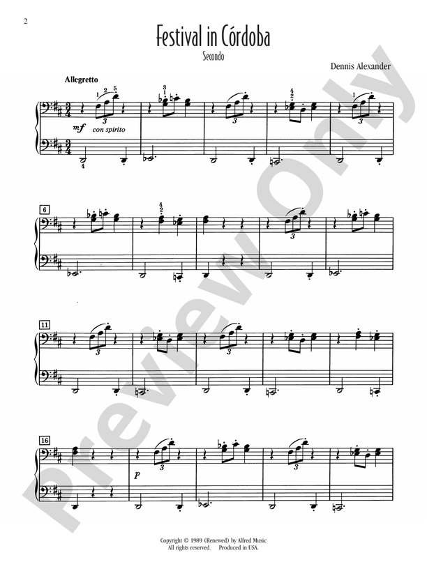 Festival in Cordoba - 2 Pianos, 4 Hands (Digital Download)