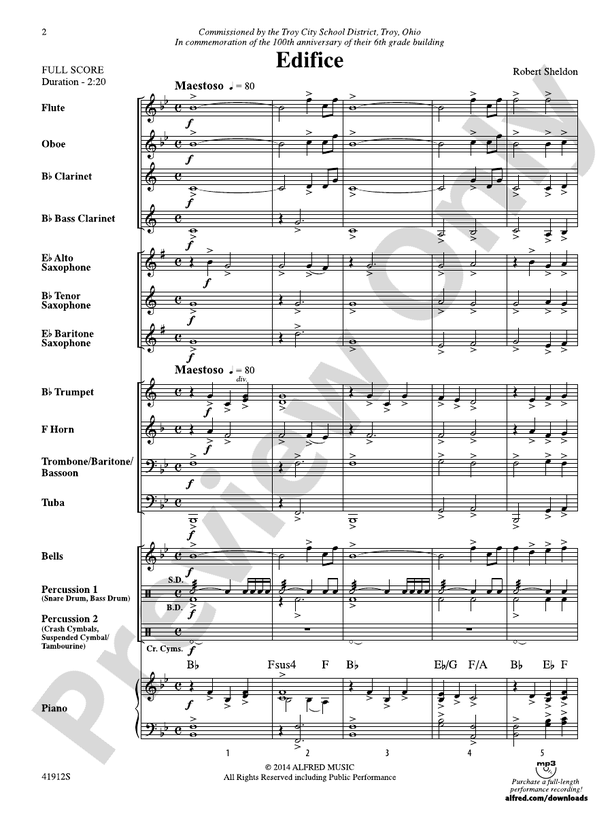 Edifice - Concert Band Conductor Score & Parts (Digital Download)