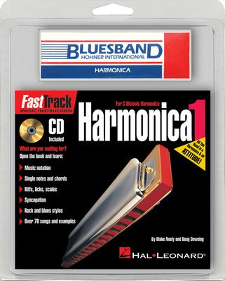 FastTrack Mini Harmonica Pack - Book/OLA - Harmonica Pack - Harmonica Blake Neely|Doug Downing Hal Leonard Sftcvr/CD/Harmonica