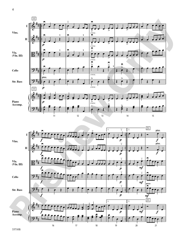 Sweet Suite – String Orchestra Conductor Score & Parts (Digital Download)