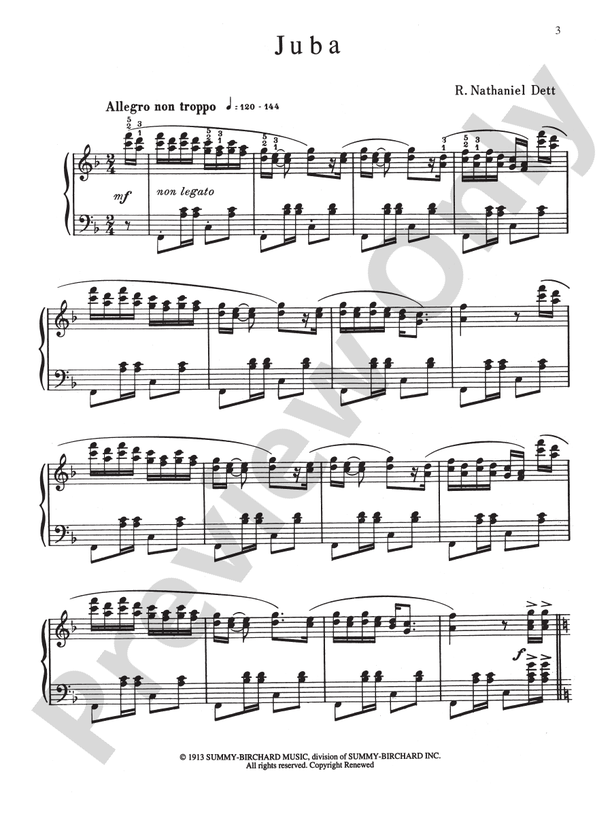 Juba, Dance from the Suite In the Bottoms - Piano (Digital Download)