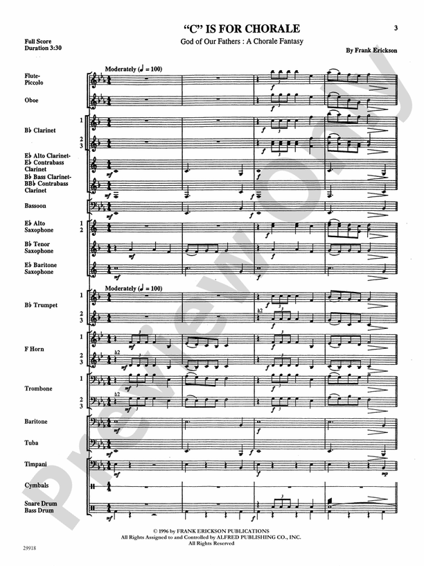 "C" Is for Chorale (God of Our Fathers: A Chorale Fantasy) - Concert Band Conductor Score & Parts (Digital Download)