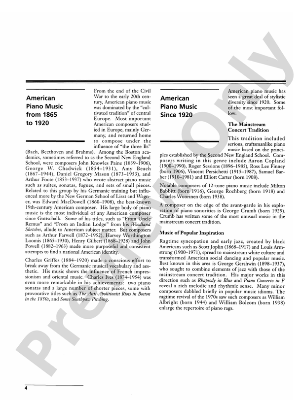 Masters of American Piano Music - Piano (Digital Download)