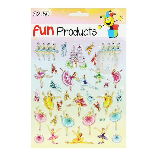 Fun Products Ballet Stickers Dancing Ballerinas and Ballet Shoes