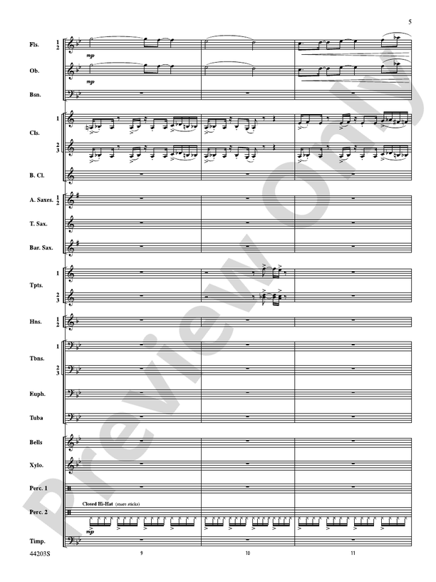 Loco Motion - Concert Band Conductor Score & Parts (Digital Download)