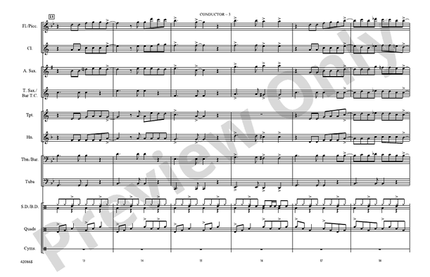 Too Close – Marching Band Conductor Score & Parts (Digital Download)