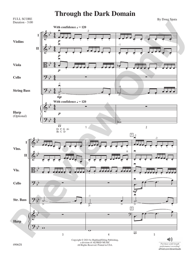 Through the Dark Domain - String Orchestra Conductor Score & Parts (Digital Download)