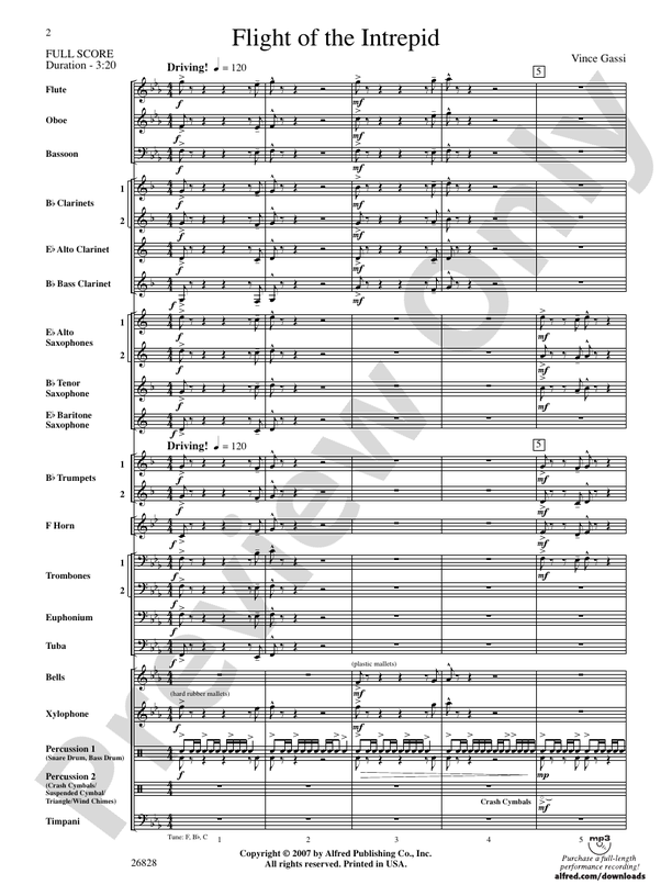 Flight of the Intrepid - Concert Band Conductor Score & Parts (Digital Download)