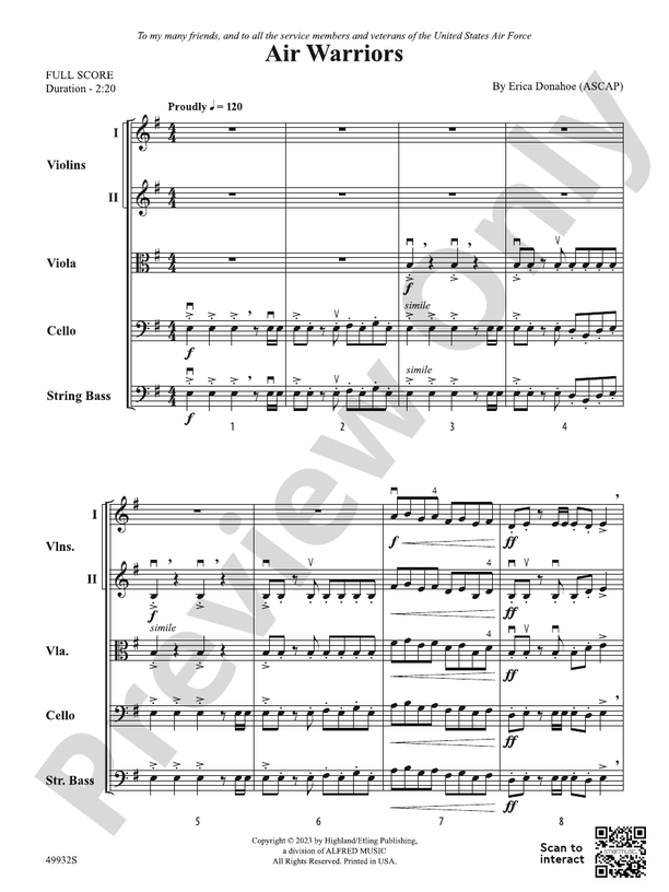 Air Warriors - String Orchestra Conductor Score & Parts (Digital Download)