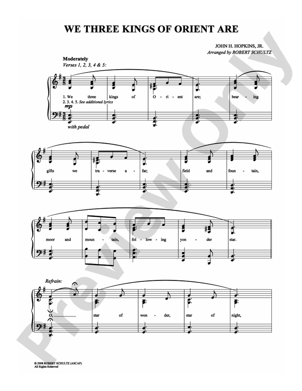 We Three Kings of Orient Are - PVG - John Henry Hopkins, Jr. (Digital Download)