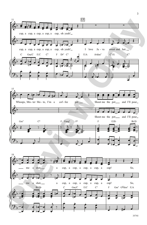 Java Jive – SSA Choral Octavo (Digital Download)