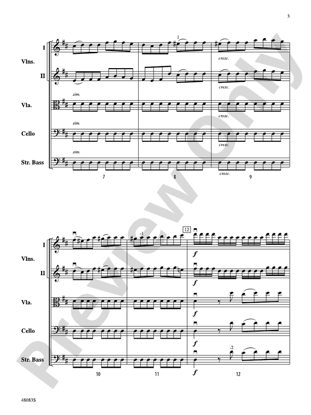 Sinfonia in D Major - String Orchestra Conductor Score & Parts (Digital Download)