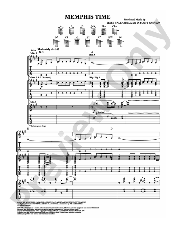 Memphis Time - Guitar TAB (Digital Download)