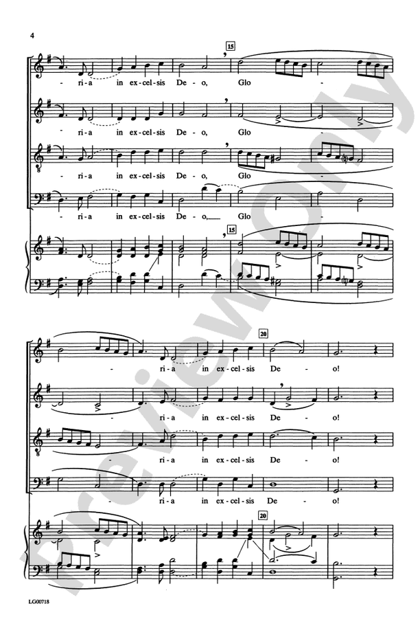 Angels We Have Heard on High – SSATB Choral Octavo (Digital Download)