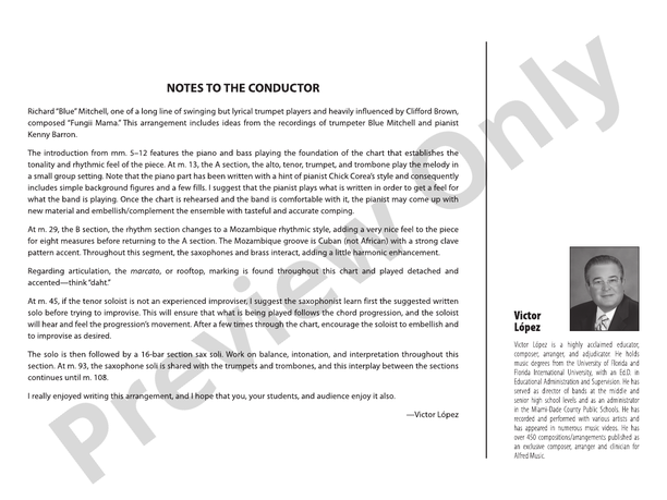 Fungii Mama - Jazz Ensemble Conductor Score & Parts(Digital Download)