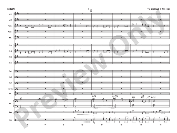 The Windmills of Your Mind - Jazz Ensemble Conductor Score & Parts(Digital Download)