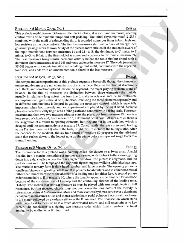 Rachmaninoff - 13 Preludes, Opus 32 - Piano (Digital Download)