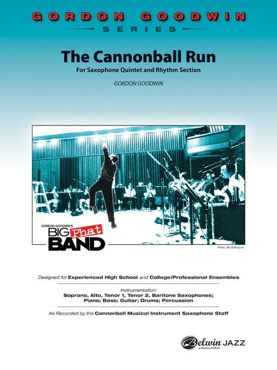The Cannonball Run (Written for five saxes) - Jazz Ensemble Conductor Score & Parts (Digital Download)