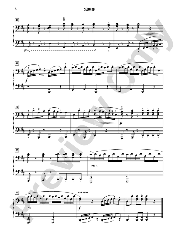 Celebrated Piano Duets, Book 5: Five Diverse Duets for Intermediate to Late Intermediate Pianists - 1 Piano, 4 Hands (Digital Download)
