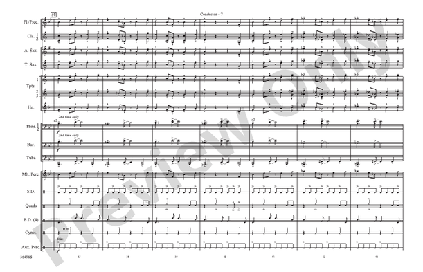 Coconut Champagne – Marching Band Conductor Score & Parts (Digital Download)