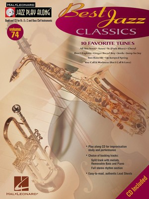 Best Jazz Classics - Jazz Play-Along Volume 74 - Various - Bb Instrument|Bass Clef Instrument|C Instrument|Eb Instrument Hal Leonard Lead Sheet /CD