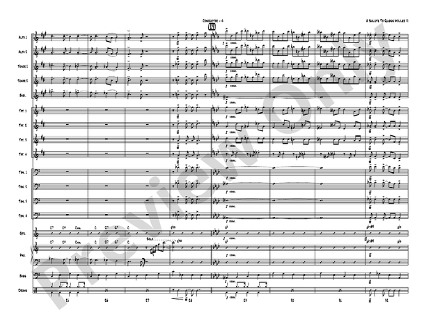A Salute to Glenn Miller II - Jazz Ensemble Conductor Score & Parts (Digital Download)