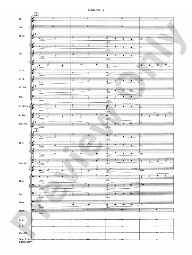 Aria Cantabile - Concert Band Conductor Score & Parts (Digital Download)