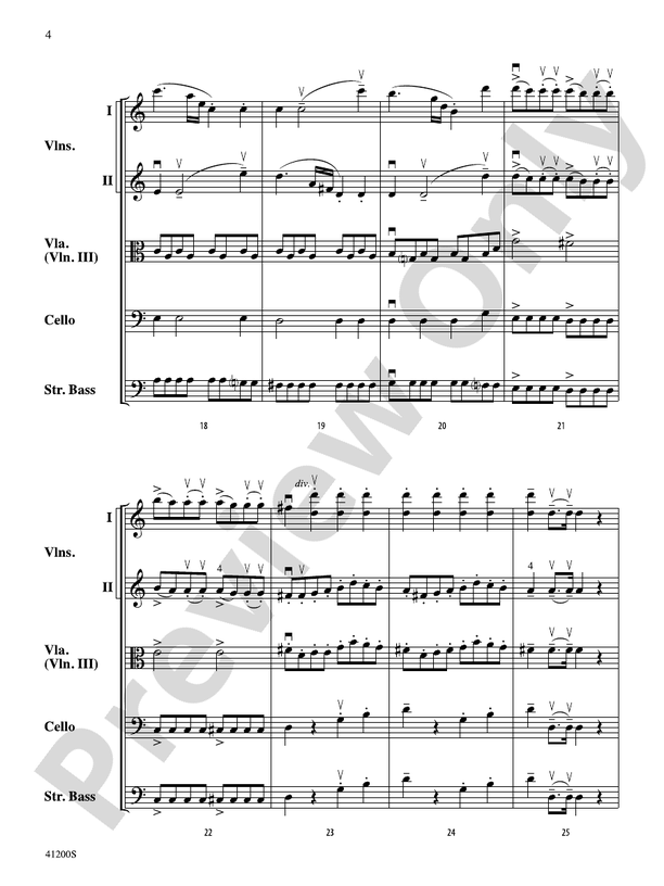 Allegro Molto – String Orchestra Conductor Score & Parts (Digital Download)