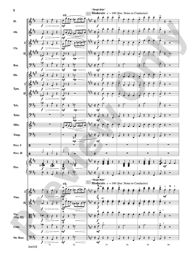 Leroy Anderson Favorites – Full Orchestra Conductor Score & Parts (Digital Download)
