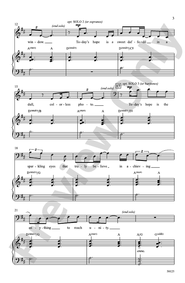 Today's Hope - SAB Choral Octavo (Digital Download)