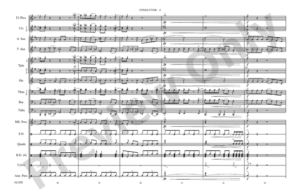 Workin' for a Livin' – Marching Band Conductor Score & Parts (Digital Download)