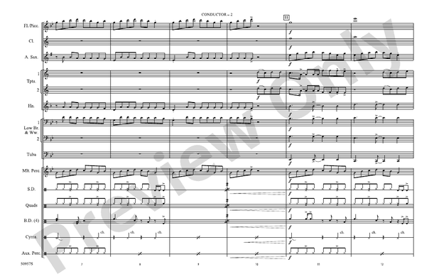 Greedy – Marching Band Conductor Score & Parts