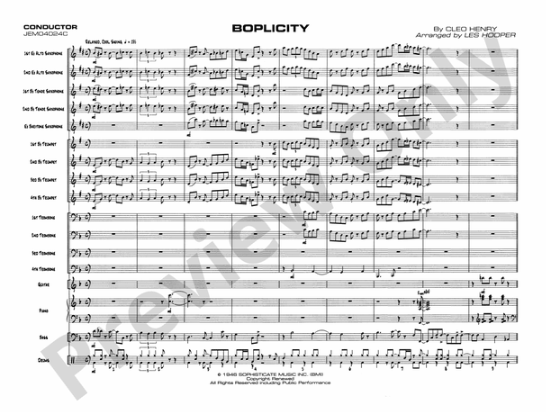 Boplicity - Jazz Ensemble Conductor Score & Parts (Digital Download)