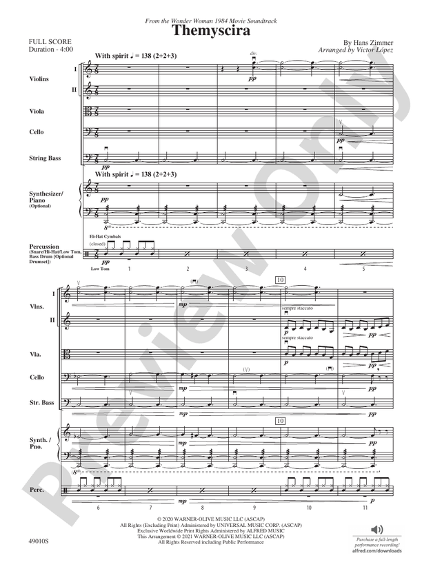 Themyscira - String Orchestra Conductor Score & Parts (Digital Download)