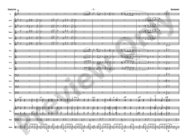 Sambeando - Jazz Ensemble Conductor Score & Parts(Digital Download)