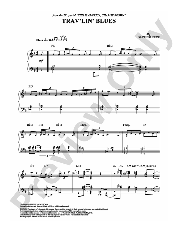 Trav'lin' Blues - Piano (Digital Download)