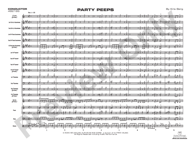 Party Peeps – Jazz Ensemble Conductor Score & Parts (Digital Download)