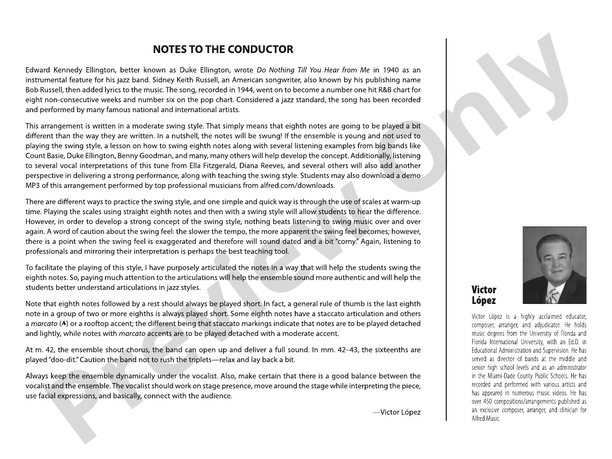 Do Nothing Till You Hear from Me – Jazz Ensemble Conductor Score & Parts (Digital Download)