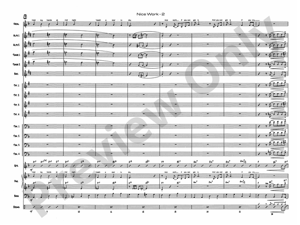Nice Work If You Can Get It - Jazz Ensemble Conductor Score & Parts(Digital Download)